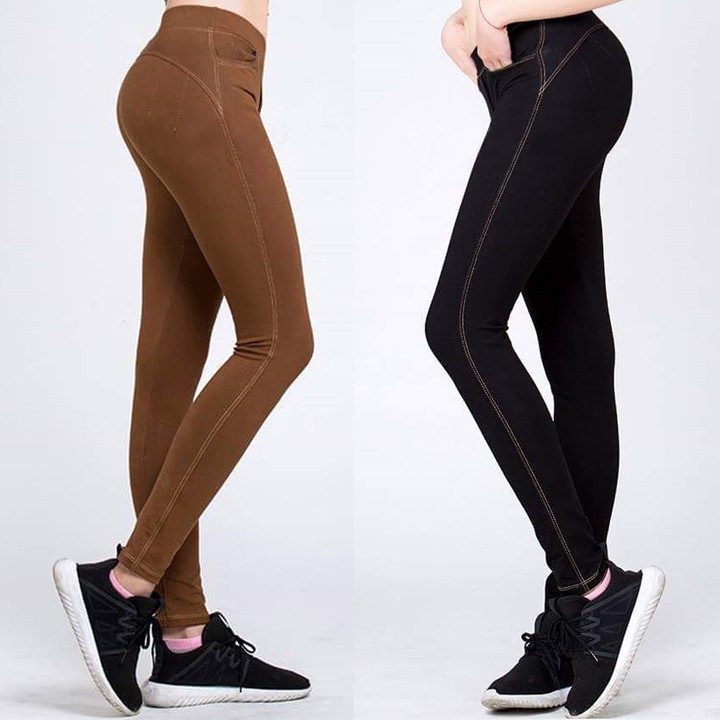 Quần legging nữ giả jean