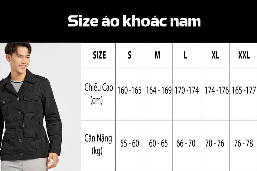 Size Áo Sơ Mi Nam Dài Tay