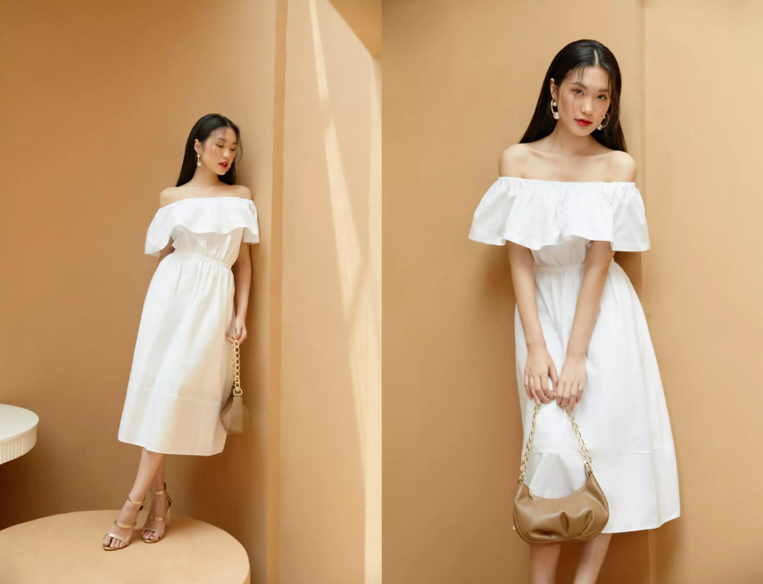 váy trễ vai trắng giá tốt Tháng 8 2023  Mua ngay  Shopee Việt Nam