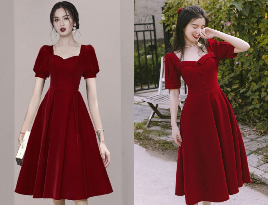 Lefashion Design - 𝓥𝓪́𝔂 𝓷𝓱𝓾𝓷𝓰 𝓽𝓱𝓮̂𝓾 ❤Thật khó có thể mô tả những  chiếc mẫu váy nhung đỏ đẹp có sức hút đến mức độ nào. Một vẻ đẹp hòa quyện  giữa