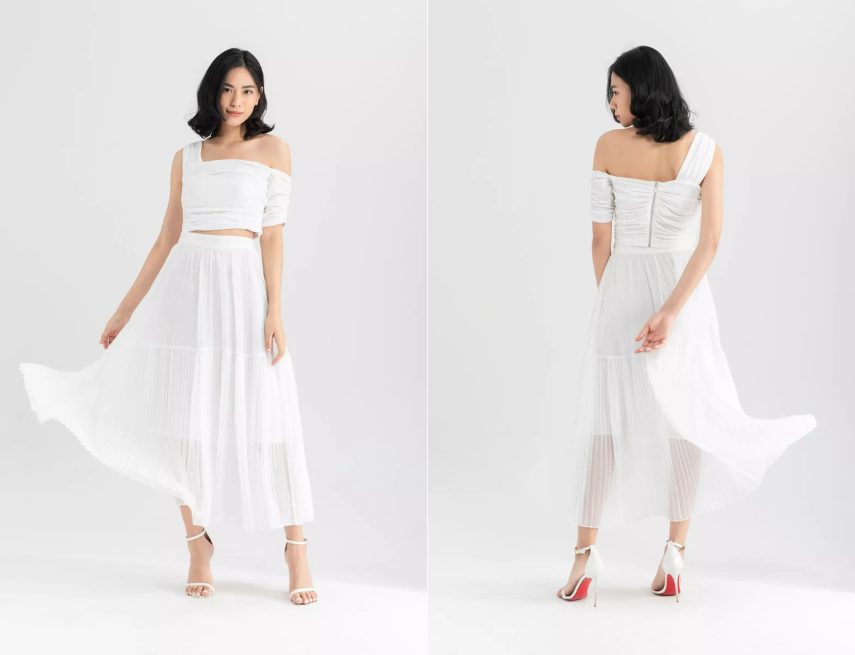 Chia sẻ hơn 86 mix chân váy trắng dài tuyệt vời nhất - cdgdbentre.edu.vn