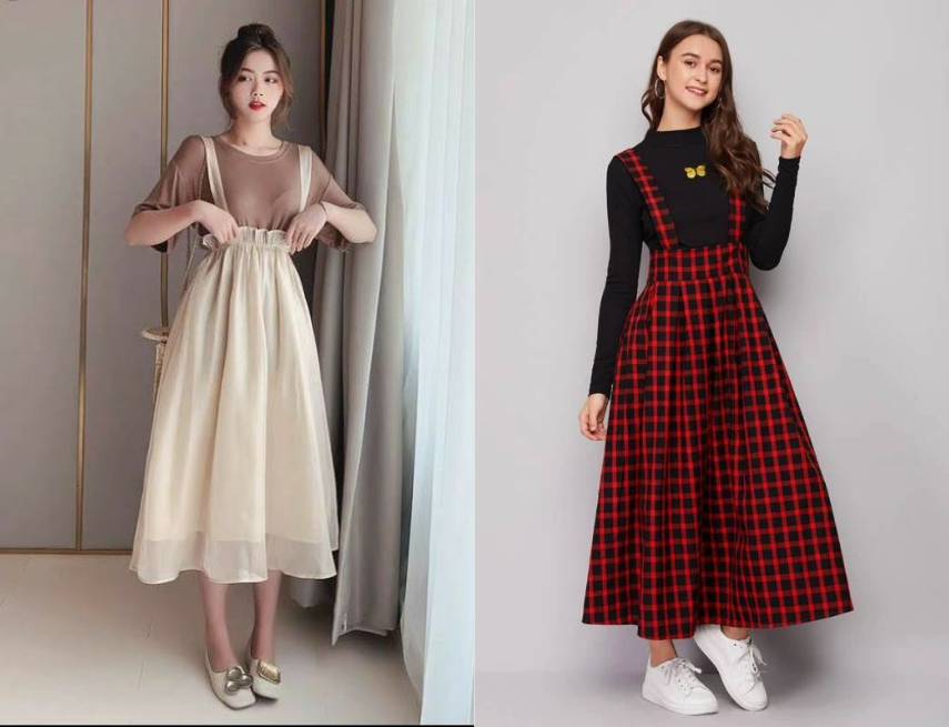 40 Mẫu váy đầm yếm đẹp nhất kiểu dáng Hàn Quốc  ALONGWALKER