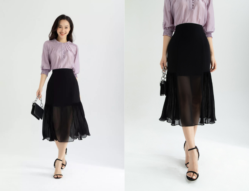Ảnh thật] Chân váy jean đen dáng dài viền chỉ nổi ulzzang - Chân váy bò  denim dáng dài xẻ tà sau | Shopee Việt Nam