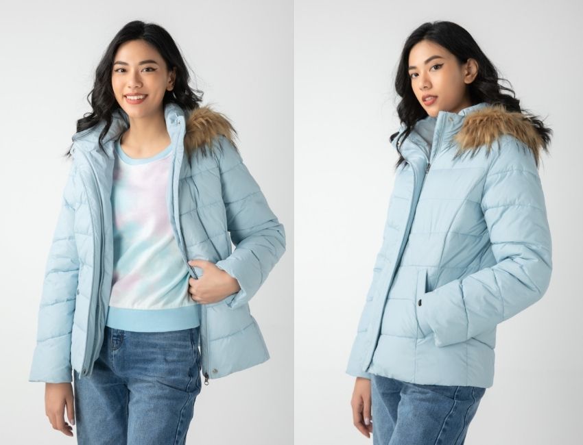 Áo khoác nữ có mũ lót lông thú đẹp sang cao cấp giá tuỳ màu Từ 6.500k –  lien fashion